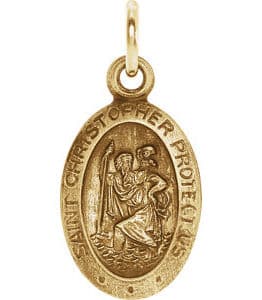 St. Christopher Medal Necklace or Pendant