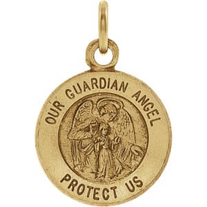 Guardian Angel Medal Necklace or Pendant