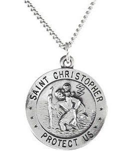 Reversible U.S. Army/St. Christopher Medal Necklace