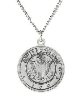 Reversible U.S. Army/St. Christopher Medal Necklace