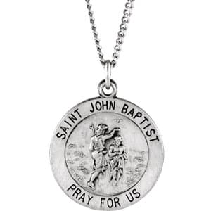 St. John the Baptist Medal Necklace or Pendant