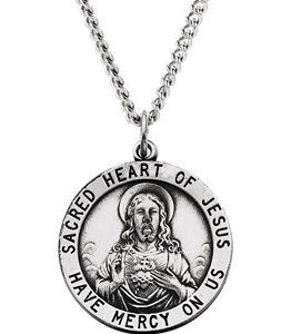 Round Sacred Heart of Jesus Medal