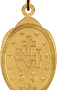 Oval Miraculous Medal Necklace or Pendant