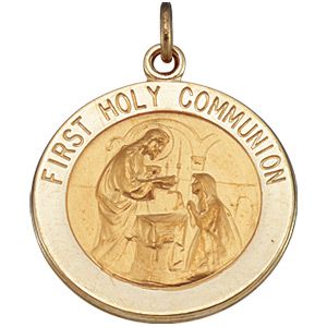 First Holy Communion Medal Necklace or Pendant