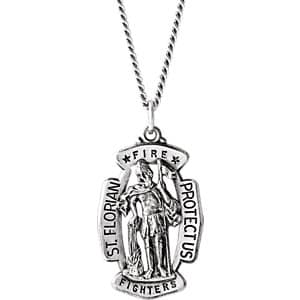 St. Florian Medal Necklace or Pendant