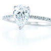 Pear 1/5 CTW Diamond Semi-Set Engagement Ring