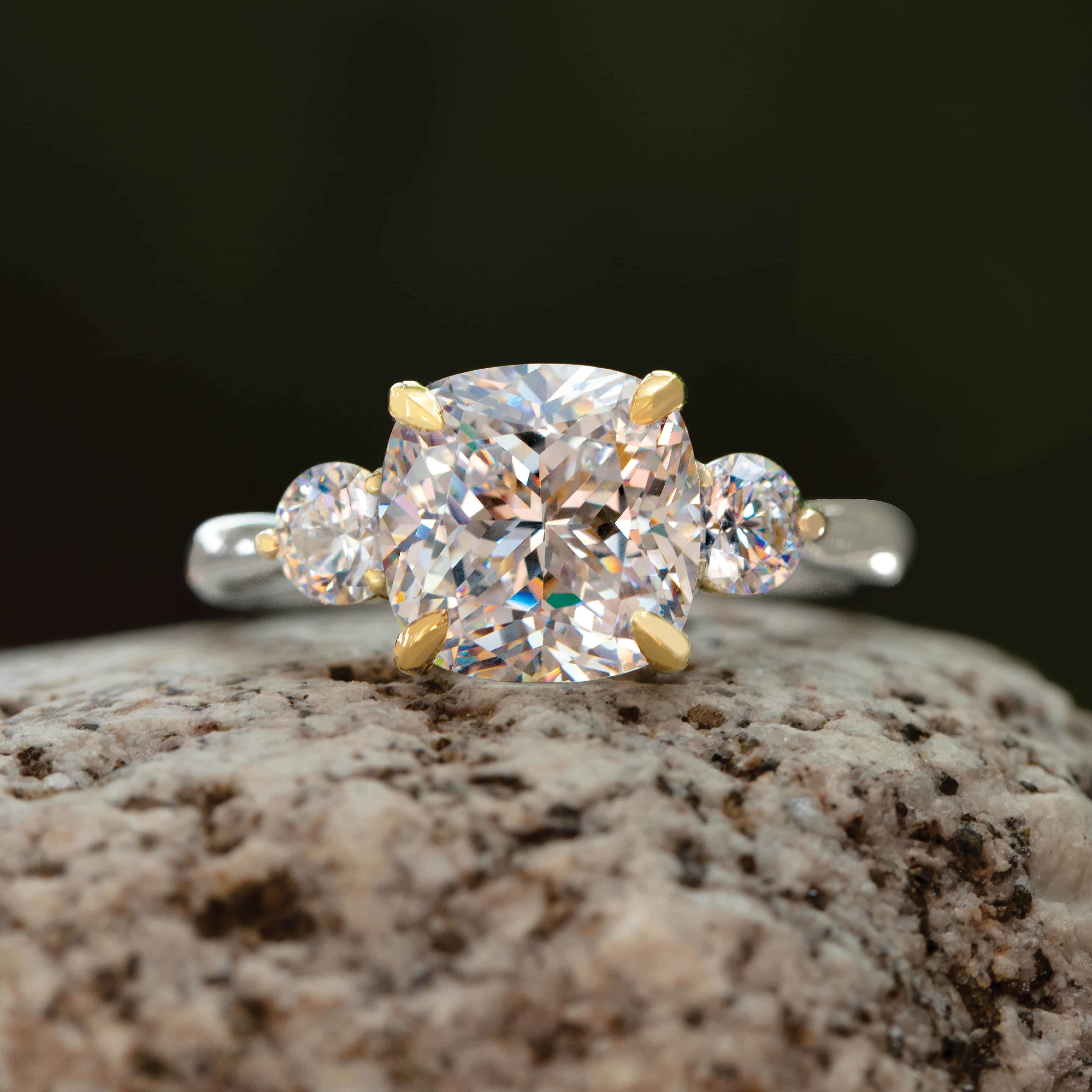 Cushion Shape Engagement Rings